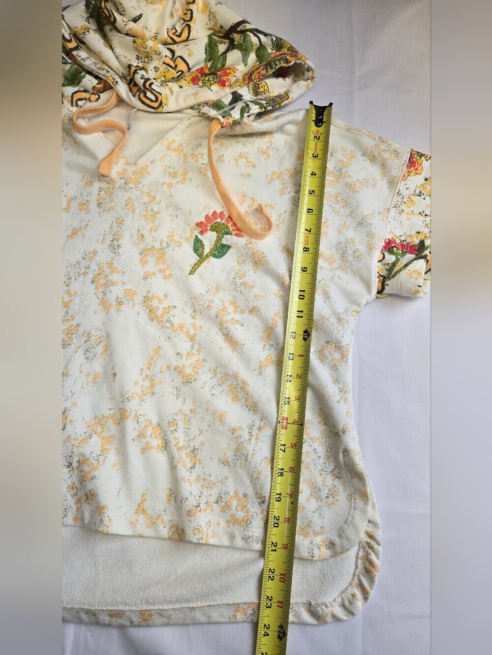 Anthropologie Daily Practice Emrbroidered Short Sleeves Hoodie-Size M - Picture 6 of 9